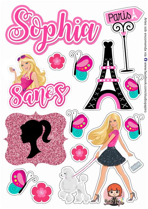 topo de bolo barbie paris para imprimir  Discover (and save!) your own Pins on Pinterest
